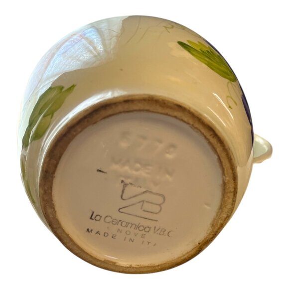 1980s-90s La Ceramica V.B.C. Hand-Painted Fruit Pitcher – Made in Italy - Picture 5 of 7